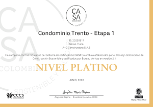 certificacion casa colombia condominio trento